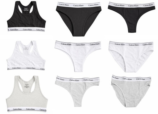 Calvin Klein Damenunterwäsche Set – 3er Set S - XL weiß / schwarz /grau