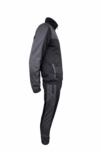 Nike Trainingsanzug Schwarz Grau Jacke und Hose Fitnessmode Gr. S