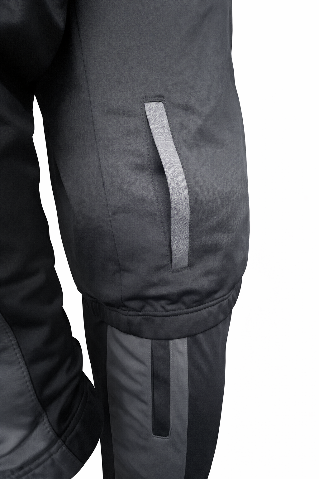 Nike Trainingsanzug Schwarz Grau Jacke und Hose Fitnessmode Gr. S