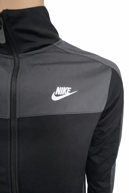 Nike Trainingsanzug Schwarz Grau Jacke und Hose Fitnessmode Gr. S