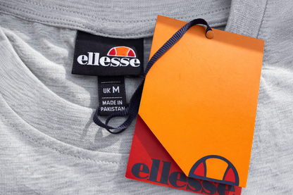 Ellesse Fuenti T-Shirt Herren Baumwoll-Shirt mit Logo Sport-Shirt SHP16469 Grau oder Weiß